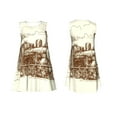 thumbnail image 7 of Naloa Train Print Women's Summer Spring Casual Beach Sundress,Vacation Sleeveless Tank Crewneck Loose Dresses, 7 of 7