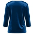 thumbnail image 4 of Huankd 2026 New Women Tops Three Quarter Length Sleeve Velvet T Shirts 3/4 Sleeves Pullover Casual Dressy Velour Tunic Blouses Blue XL, 4 of 8