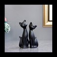 thumbnail image 4 of Estatuilla Negra Pareja Animal de CeráMica Escultura Abstracta Adorno Decoraciones para Sala de Estar 2 Piezas, 4 of 5