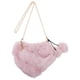 thumbnail image 4 of Bolso bandolera de peluche con forma de corazón para mujer, bolso de hombro mullido para niñas, bolso bandolera pequeño de moda con forma de corazón para mujer, 4 of 8