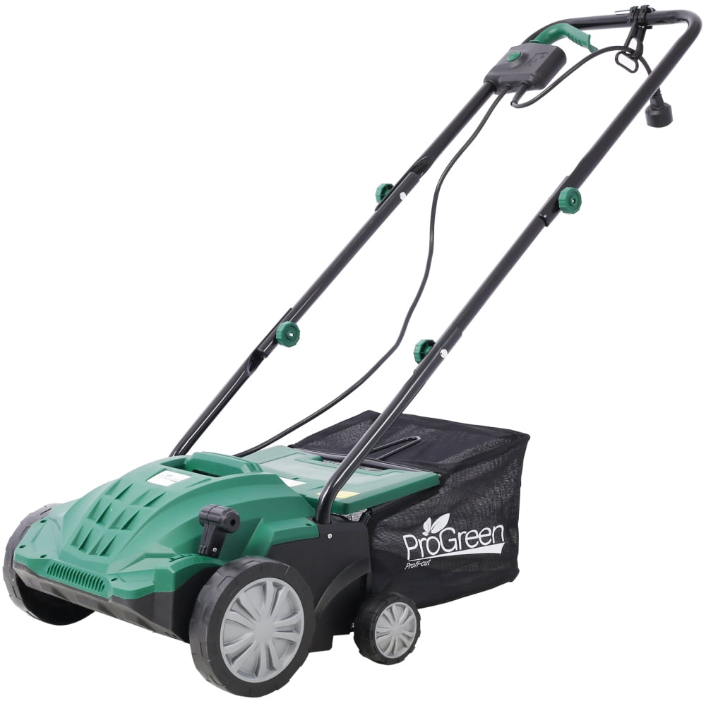 2-in-1 Electric Lawn Scarifier-13" Wide Dethatcher with Collection Bag for Deep Thatch Removal