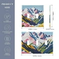 thumbnail image 2 of Yayeee Toggle Light Switch Wall Plate 2-Gang 4.56"x4.48" Decorative Outlet Cover, Abstract Mountain, 2 of 7
