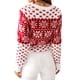 thumbnail image 3 of Suéter de mujer Suéter de copo de nieve de Navidad Tops FleinngHoz JD710495421, 3 of 7