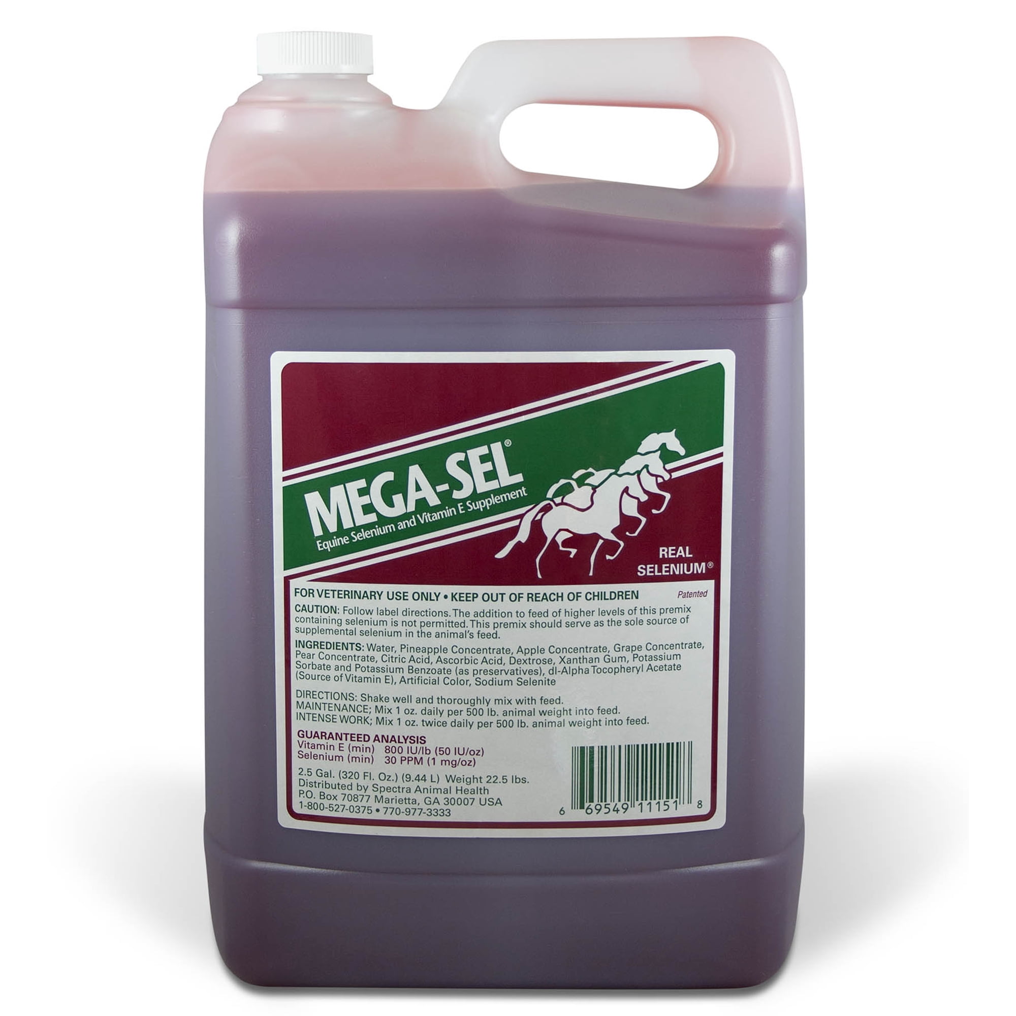 Spectra Animal Health Div 599840 Mega-Sel Liquid Formula for Horses, 2.5 Gallon