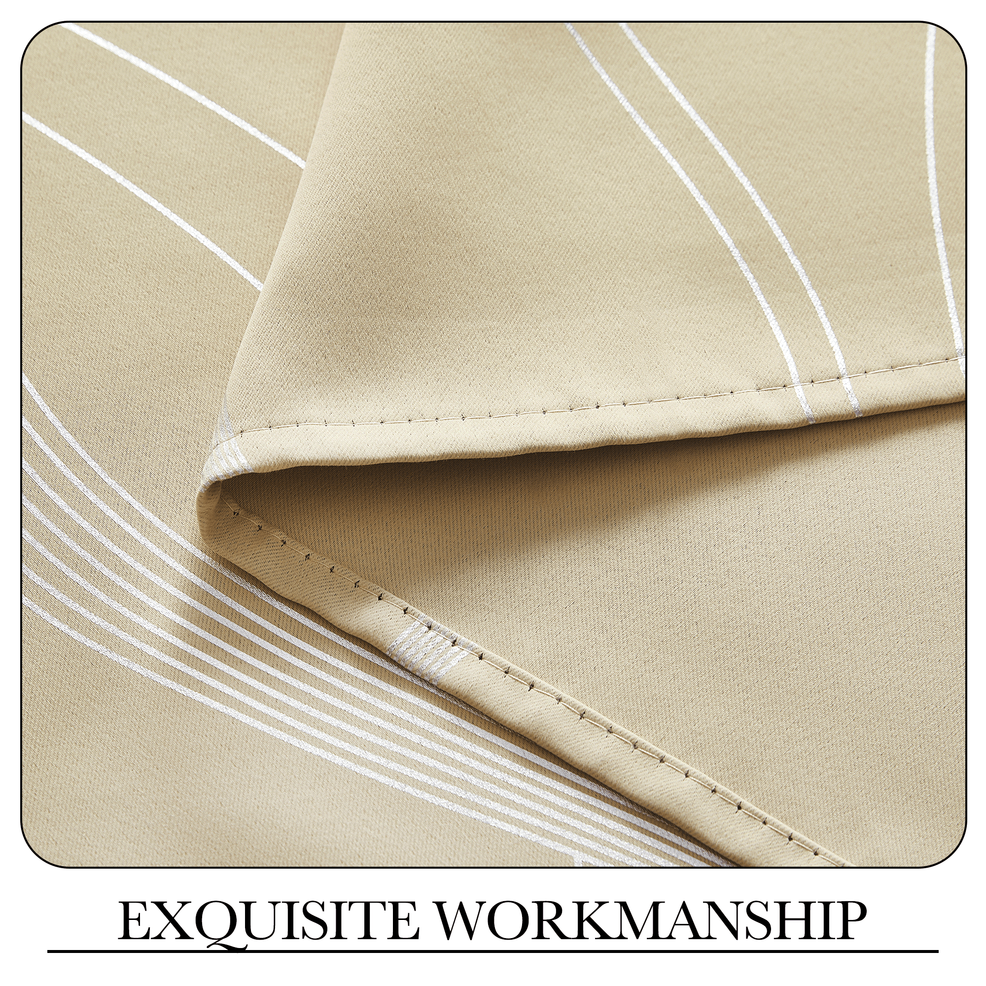 NICETOWN Thermal Blackout Curtains Privacy Shaded Darkening Grommet Window Curtains Draperies for Bedroom and Living Room, Biscotti Beige, 52 W x 54 L, 2 Panels