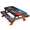 Multicolor 1, variant on ADECORIVY Colorful Leopard Print Picnic Table Cover with Bench Covers, Waterproof Animal Skin Outdoor Camping Tablecloth, Windproof Elastic Fitted Table Cover, 72 Inch 3PCS