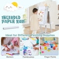 thumbnail image 2 of Resenkos 3-in-1 Double-Sided Kids Art Easel: Chalkboard & Whiteboard - Gray, 2 of 8