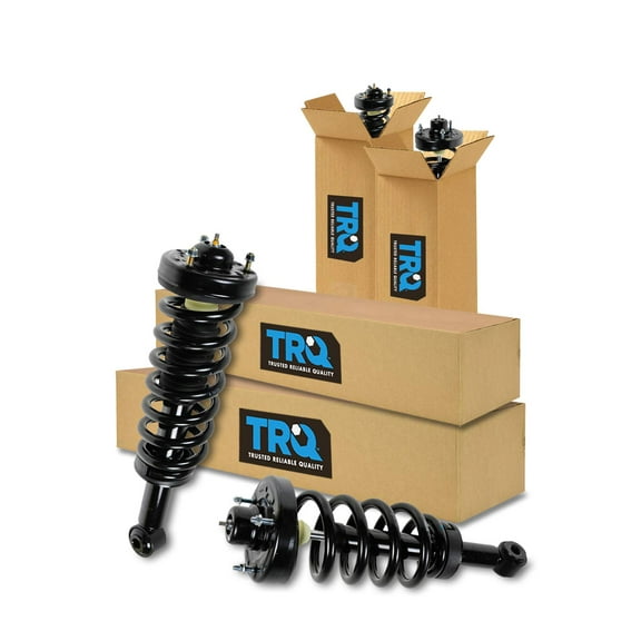 TRQ Front and Rear Strut & Coil Spring Assembly Set Driver & Passenger Sides Fits Select 07-13 Ford Expedition Lincoln Navigator