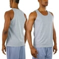 thumbnail image 4 of ToBeInStyle Men's Muscle Cotton Tank Top - HeatherGrey - Medium, 4 of 7