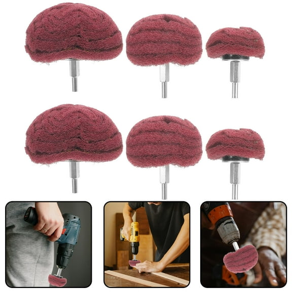 TEHAUX 3pcs Polishing Buffing Scouring Pad Wheel Polishing Repair Grinding Tools For Drill