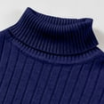 thumbnail image 4 of GuangCheng George Men Classic Ribbed Knit Turtleneck Sweaters Soft Warm Thick Winter Wear Solid Color Versatile Casual Outerwear Tops,Navy,M, 4 of 5