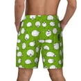 thumbnail image 3 of Sigee Funny Sheep Doing Yoga Print Mens Swim Trunks with Compression Liner Quick Dry Swim Stretch Beach Shorts with Pockets,S-3XL, 3 of 7