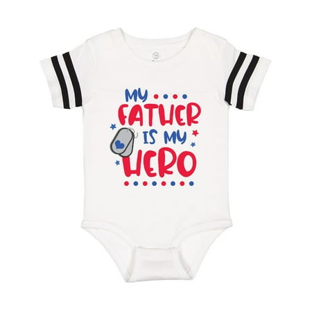 

Inktastic Memorial Day My Father is My Hero Gift Baby Boy or Baby Girl Bodysuit