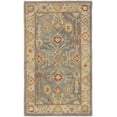 thumbnail image 2 of SAFAVIEH Antiquity Chanelle Traditional Wool Area Rug, Blue/Ivory, 4' x 6', 2 of 9
