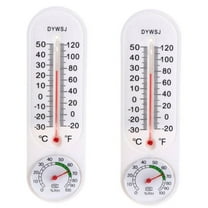 SPRING PARK 2Pcs/Set Wall Thermometer Indoor Outdoor Hang Garden Greenhouse House Office Room Heating