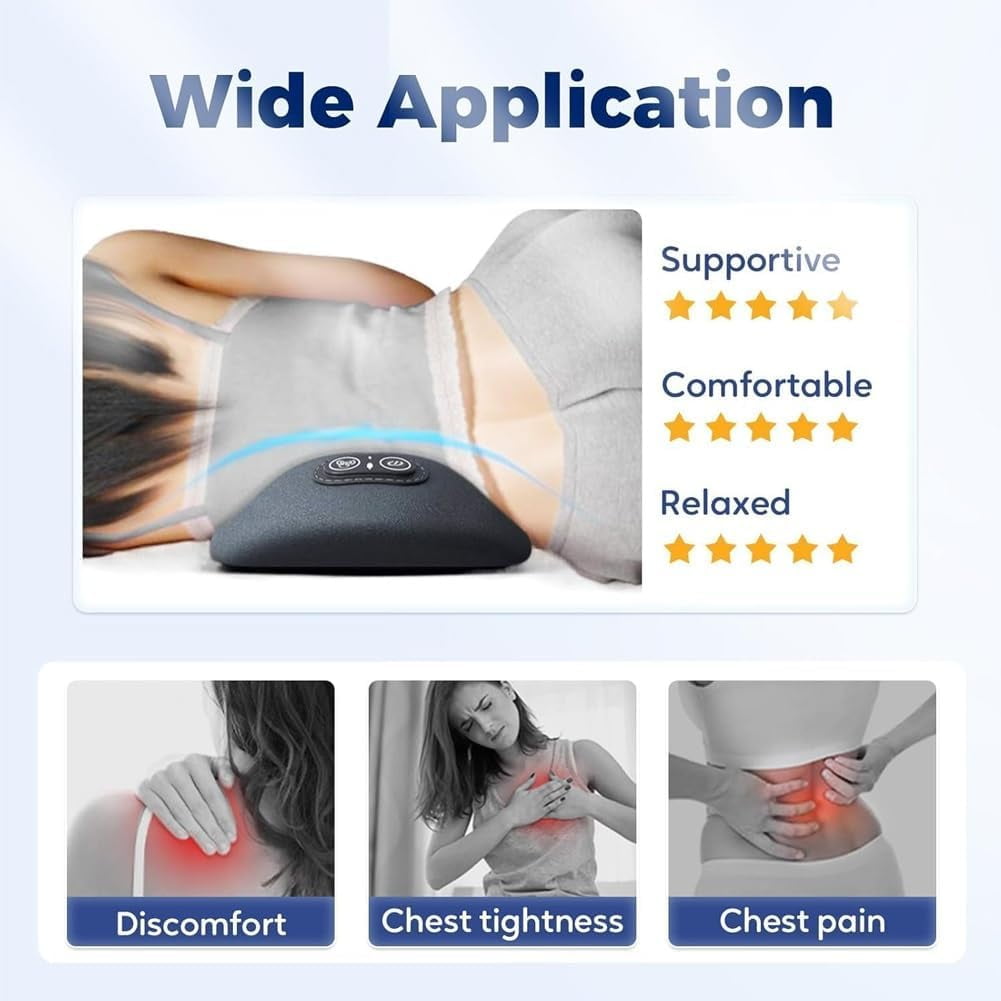 Smooth Spine Triple Fusion Back Massager,2025 New Electric 3 in 1 Back Massager for Pain Relief Deep Tissue,with Traction,Vibration & Heat and Against Pain for Neck,Shoulder,Backs