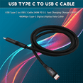 thumbnail image 6 of USB Type C to USB C Cable 240W PD 3.1 Fast Charging Charger USB2.0 480Mbps Type-C Digital Display Data Cable, 6 of 6