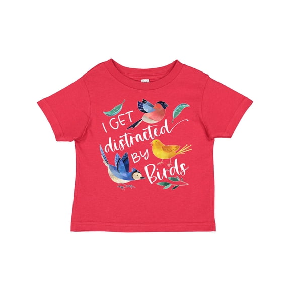 Inktastic I Get Distracted by Birds Boys or Girls Toddler T-Shirt