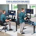 thumbnail image 3 of VIVO Black Electric 47" Standing Desk Monitor Riser, Dual Arm Sit Stand Tabletop, 3 of 8