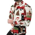 thumbnail image 2 of COSFO Collared Button Down Shirts for Men Party Christmas Long Sleeve Shirts Vacation Relaxed Fit Funny Mens Shirts Casual, 2 of 8