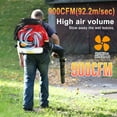thumbnail image 5 of Fompes Backpack Leaf Blower 2-Stroke 80CC Gas Powered Cordless Leaf Blower 900CFM Powerful with Ergonomic Design Powerful Wind Force for Yard, 5 of 13