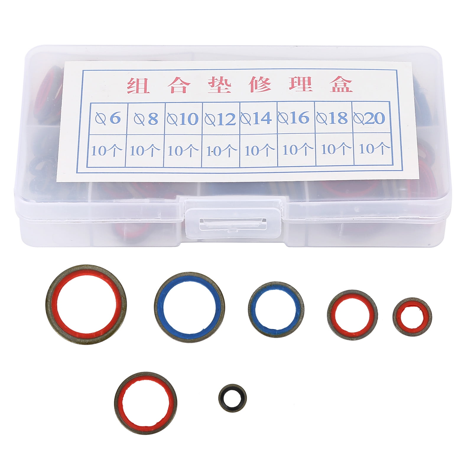 EBTOOLS Pressure Washer Gasket,Rubber O‑Ring Assortment Kits,80pcs