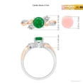 thumbnail image 5 of ANGARA Natural Emerald and Diamond Twisted Vine Engagement Ring in 14K White & Rose Gold for Women (Size-6mm) | May Birthstone, Birthday, Anniversary, Jewelry Gift for Women | Natural Emerald Ring, 5 of 10