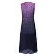thumbnail image 5 of QJUHUNG Robe Midi Formelle pour Femmes Soirée Été Col en V Manches Courtes T-Shirt Soirée Invité de Mariage Style Asymétrique B-8 Cocktail Gris_i L, 5 of 5