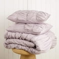 thumbnail image 3 of MODERN HEIRLOOM Emily Texture (Purple) 3-Piece Comforter Set, Ruched All Seasons Bedding, Machine Washable - King Size, 3 of 5
