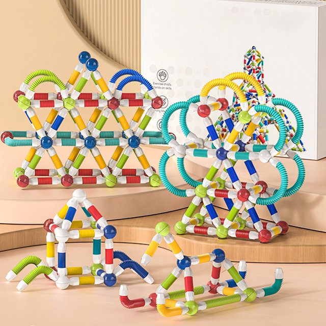 RKSTN P Lastic Splicing Rod Versatile Magnetic Rod Stretchable Children's Magnetic Attraction Splicing Magnetic Building Blocks Magnet Stretching Toy Gift Toddlers Toys