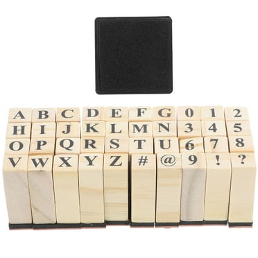 40 Pcs Alphanumeric Stamp Alphabet Stamps Mini Stamps Letter Stamps Alphabet Stamp