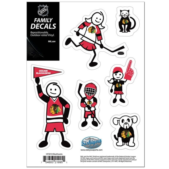 Chicago Blackhawks Family Decal Set Small (F)
