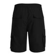 thumbnail image 5 of Kalauyu Mens Cargo Sweat Shorts Casual Elastic Waist Drawstring Gym Relaxed Fit Athletic Jogger Shorts with Pockets, 5 of 7