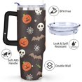 thumbnail image 3 of Happy Halloween Tumbler with Handle Insulated Coffee Mug 40 oz Stainless Steel Cup for Cafe Drinks Beverage Liquid Cocktail Ideal Gift for Women Daughter Mom, 3 of 7