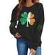 thumbnail image 2 of TaTaai Womens St Patricks Day Sweatshirt Long Sleeve Crewneck Casual Pullover Holiday Print Fleece Lined Top Gift, 2 of 6