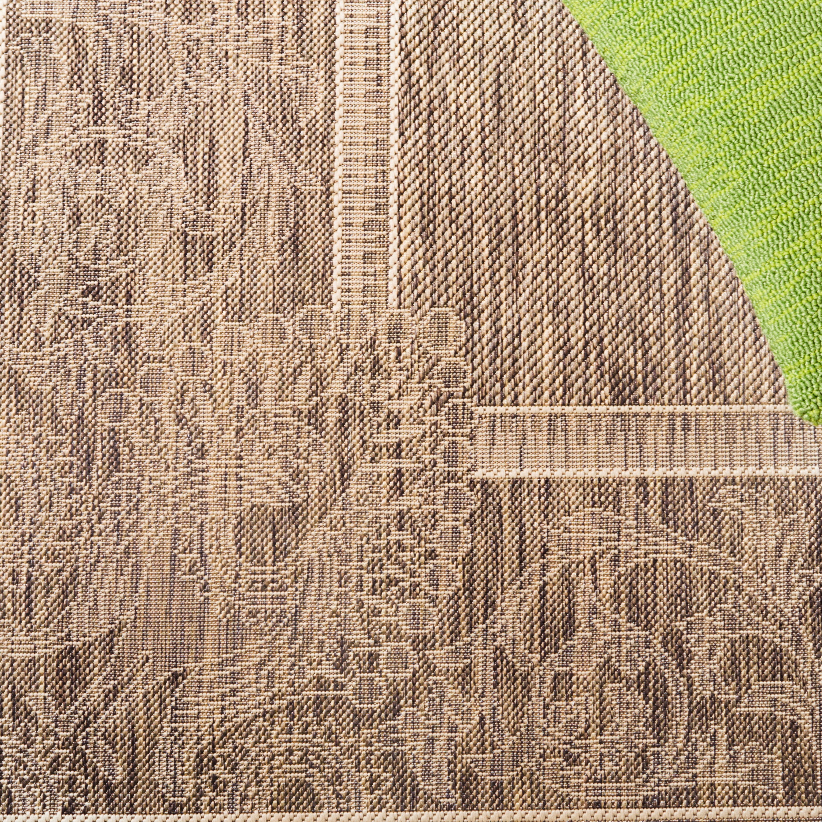 Safavieh Courtyard Cooper Botanical Indoor/Outdoor Runner Rug, Brown/Natural, 2'3" x 6'7"