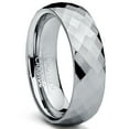 thumbnail image 1 of Bague Alliance pour Homme en Carbure de Tungstène Multifacette 6 mm, 1 of 4
