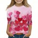 thumbnail image 2 of Blusas y camisas de manga larga con cuello redondo y estampado infantil, manga 3/4/cuello redondo tres cuartos, camisa y top para niños, top de poliéster para niños, 2 of 5