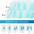 thumbnail image 4 of EDX TwinXL Size Memory Foam Mattress Toppers, Bed Topper Pad Cooling Gel Infused Soft Comfy Padding Breathable for Sleeper Sofa Couch RV Camper, CertiPUR-US Certified, 2 Inch Thick, 4 of 8