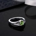 thumbnail image 4 of Gem Stone King 0.85 Ct Oval Green Tourmaline 925 Sterling Silver Ring, 4 of 4