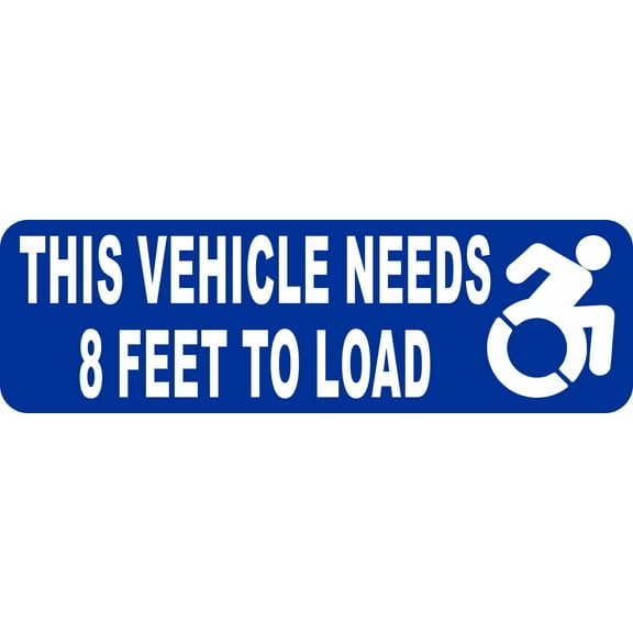 StickerTalk Vehicle Needs 8 Feet to Load Wheelchair Vinyl Sticker, 10 inches x 3 inches