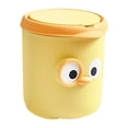 thumbnail image 2 of Mini bote de basura para escritorio, pequeño contenedor de basura cubierto de mesa, pequeño cesto de basura para encimera para oficinas junto al baño Amarillo, 2 of 8