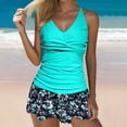 thumbnail image 2 of Athletic One Piece Swimsuit for Women Racerback Color Block Bathing Suit Professional Training Swimwear High Impact Sporty Body Suit, 2 of 5
