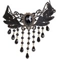 thumbnail image 1 of Gargantilla de encaje sexy negra, collares góticos con borlas, gargantilla para fiesta de Halloween, accesorios para mujeres y niñas, 1 of 5
