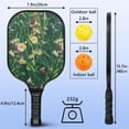 thumbnail image 3 of Pickleball Paddles Set Of 1, Fiberglass Surface, Vintage Floral Print, 1 Paddle, 2 Balls & Bag, 3 of 5