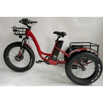 Adult Fat Tire 3 Wheel Bikes Tricycles 7 Speed Cruise Trike with Shopping Large Basket for Women Men Vacation Outing Camping Entertainment Household Three-Wheeled Bicycles