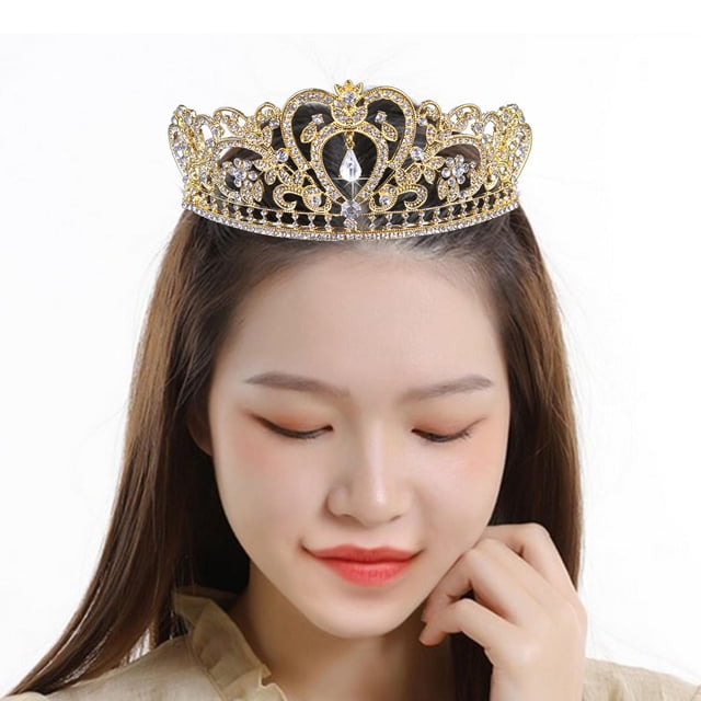 Corona para bodas y tocados de fiesta para novia Tiaras reales Corona de princesa para accesorios nupciales para el cabello Tiara de boda Estilo F Macarena corona tiara
