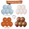 thumbnail image 2 of Burnt Orange and Blue Balloons, 55Pcs 12Inch Fall Retro Dusty Blue White Metallic Gold Latex Party Balloons Autumn Thanksgiving Balloon for Wedding Baby Shower Birthday Party Decorations, 2 of 2