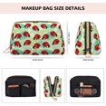 thumbnail image 5 of Gaeub Red Ladybugs And Leaf Printed Travel Cosmetic Bag,Makeup Bag, Large Capacity Toiletry Bag for Women, Portable Pouch Make Up Organizer with Zipper and Divider, 5 of 8