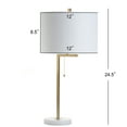 thumbnail image 6 of JONATHAN Y Alyssa 24.5" Metal/Marble LED Table Lamp, Brass Gold/White, JYL1043A, 6 of 8